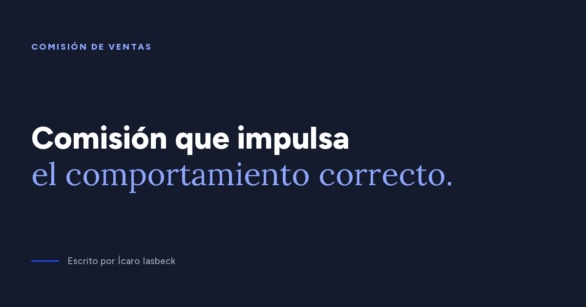 Comisión de ventas: cómo armar una variable que funcione