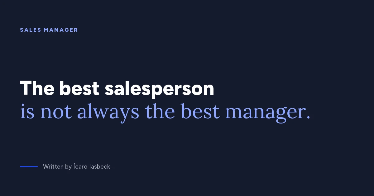Sales manager: a 90-day plan for the promoted top rep