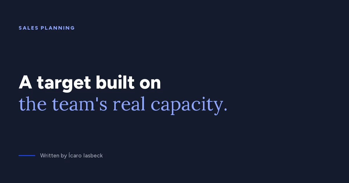 Sales planning: how to calculate quota and team capacity