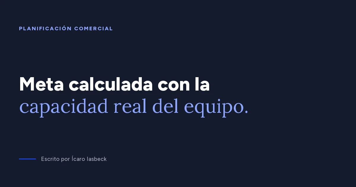 Planificación comercial: cómo calcular meta y capacidad