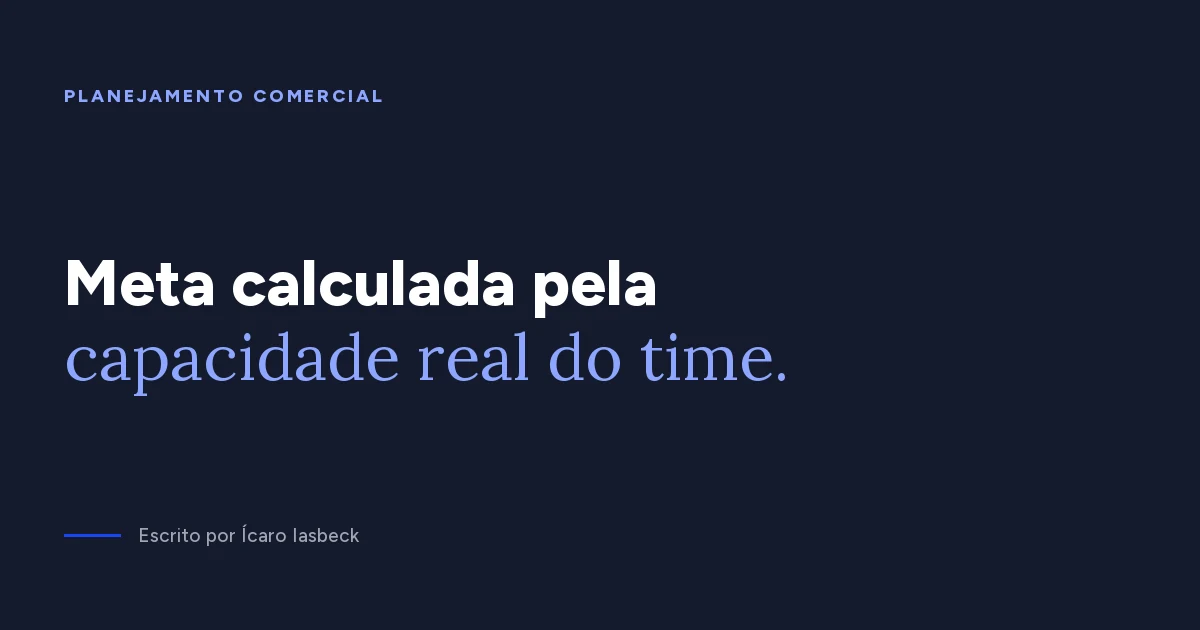 Planejamento comercial: como calcular meta e capacidade