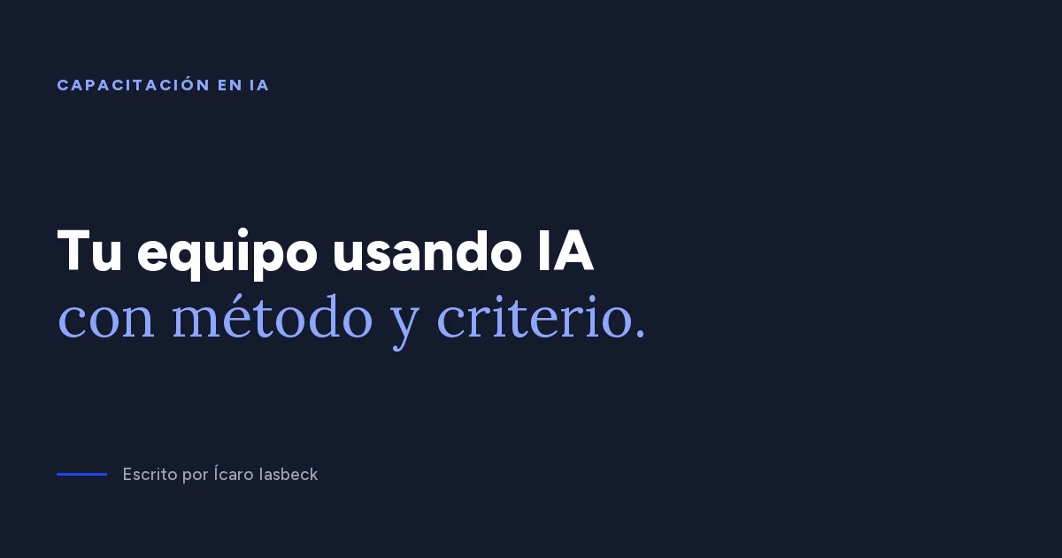 Capacitación en IA para empresas: cómo formar al equipo