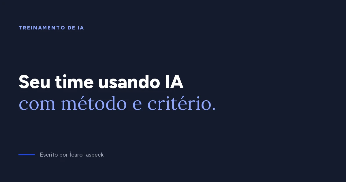 Treinamento de IA para empresas: como formar o time