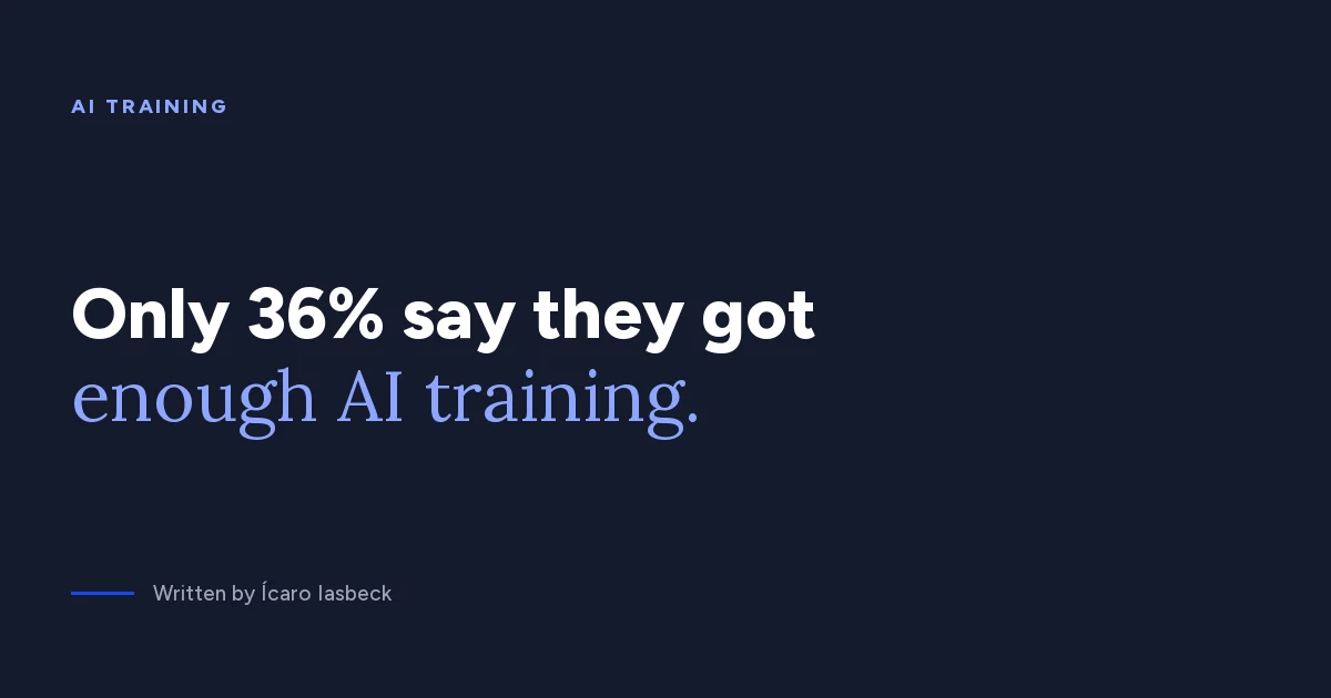 AI training: only 36% say they were trained enough (BCG)