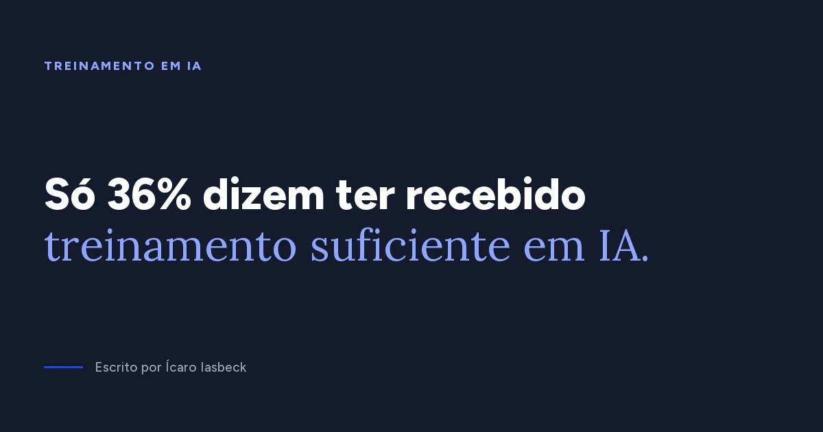 Treinamento em IA: só 36% se dizem bem treinados (BCG)